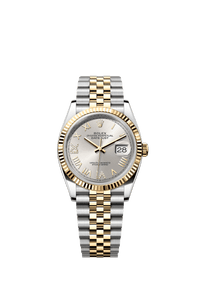 Thumbnail for Rolex Datejust 36mm Steel and Yellow Gold Silver Diamond Dial Fluted Bezel Jubilee Bracelet 2026 New Release (Ref 126233-0051) - WatchesOff5thWatch