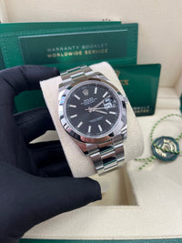 Thumbnail for Rolex Datejust 41 Stainless Steel & White Gold - Black Index Dial - Smooth Bezel (Ref# 126300) - WatchesOff5thWatches