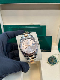 Thumbnail for Rolex Datejust 41 Two - Tone Stainless Steel and Rose Gold/ Sundust Diamond Dial/ Fluted Bezel/ Oyster Bracelet (Ref126331) - WatchesOff5thWatch