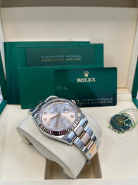 Thumbnail for Rolex Datejust 41 Two - Tone Stainless Steel and Rose Gold/ Sundust Diamond Dial/ Fluted Bezel/ Oyster Bracelet (Ref126331) - WatchesOff5thWatch