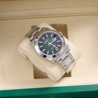 Thumbnail for Rolex Datejust 41mm Oystersteel Green Ombré Dial Smooth Bezel Oyster Bracelet 2026 New Release (Ref 126300) - WatchesOff5thWatch