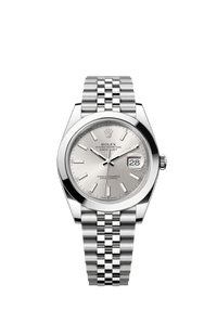 Thumbnail for Rolex Datejust 41mm Oystersteel Silver Dial Smooth Bezel Jubilee Bracelet (Ref 126300) - WatchesOff5thWatch