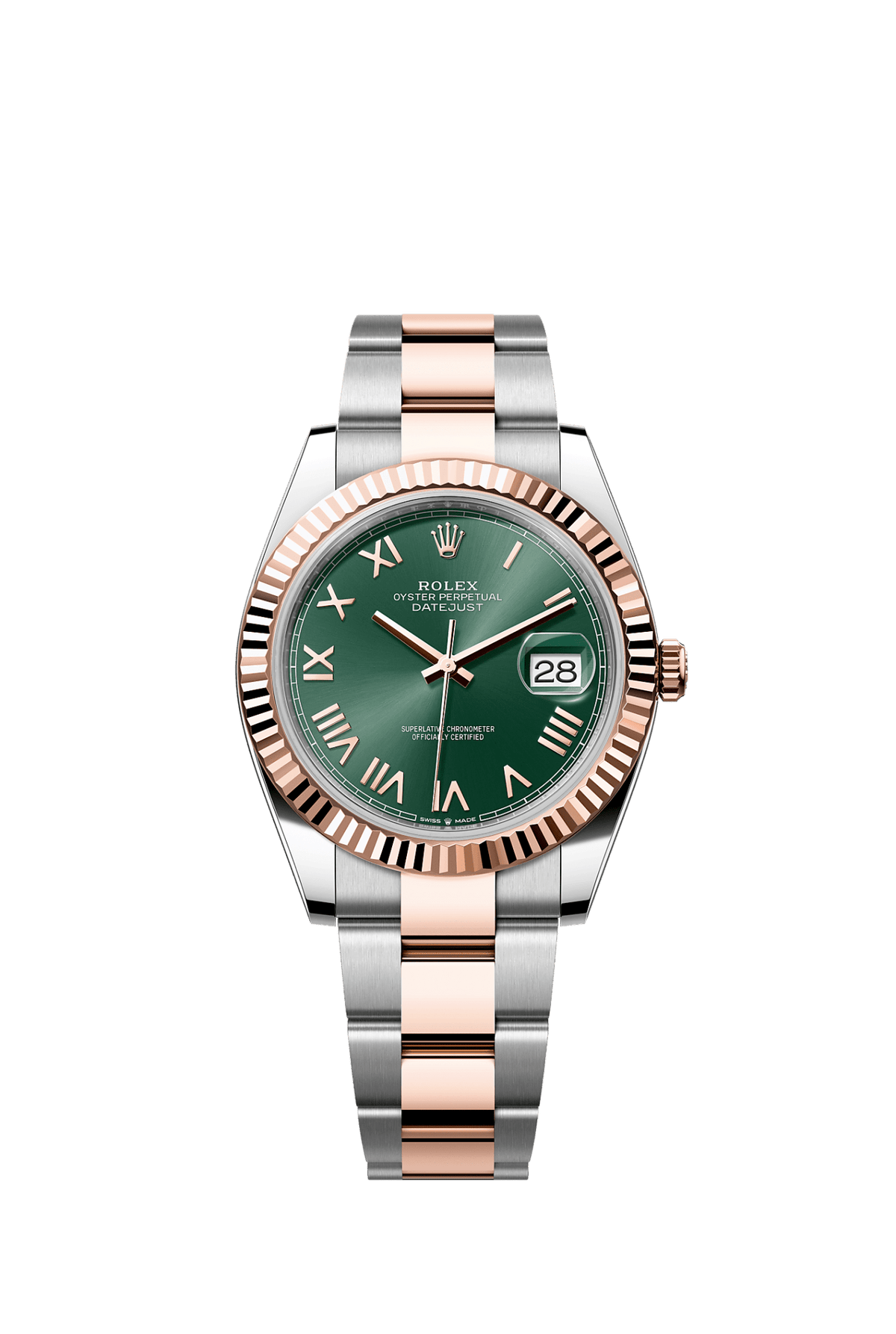 K*E様 ROLEX Rolex Datejust 41mm Steel and Everose Gold Mint Green Dial Fluted