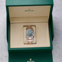 Thumbnail for Rolex Datejust 41mm Steel and Everose Gold Mint Green Dial Fluted Bezel Oyster Bracelet 2026 New Release (Ref# 126331-0021) - WatchesOff5thWatch