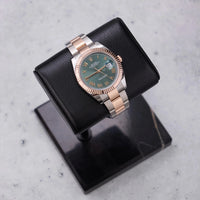 Thumbnail for Rolex Datejust 41mm Steel and Everose Gold Mint Green Dial Fluted Bezel Oyster Bracelet 2026 New Release (Ref# 126331-0021) - WatchesOff5thWatch