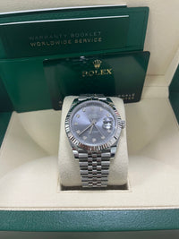 Thumbnail for Rolex Datejust 41mm Steel and White Gold Slate Diamond Dial Fluted Bezel Jubilee Bracelet (Ref 126334) - WatchesOff5thWatch