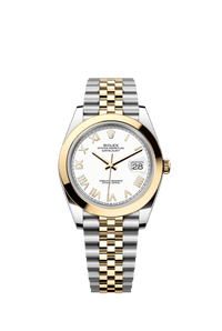 Thumbnail for Rolex Datejust 41mm Steel and Yellow Gold White Dial Smooth Bezel Jubilee Bracelet 2026 New Release (Ref 126303-0026) - WatchesOff5thWatch