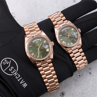 Thumbnail for Rolex Day-Date 36 36mm Everose gold Reference 128235 Olive Dial NEW RELEASE - WatchesOff5thWatch