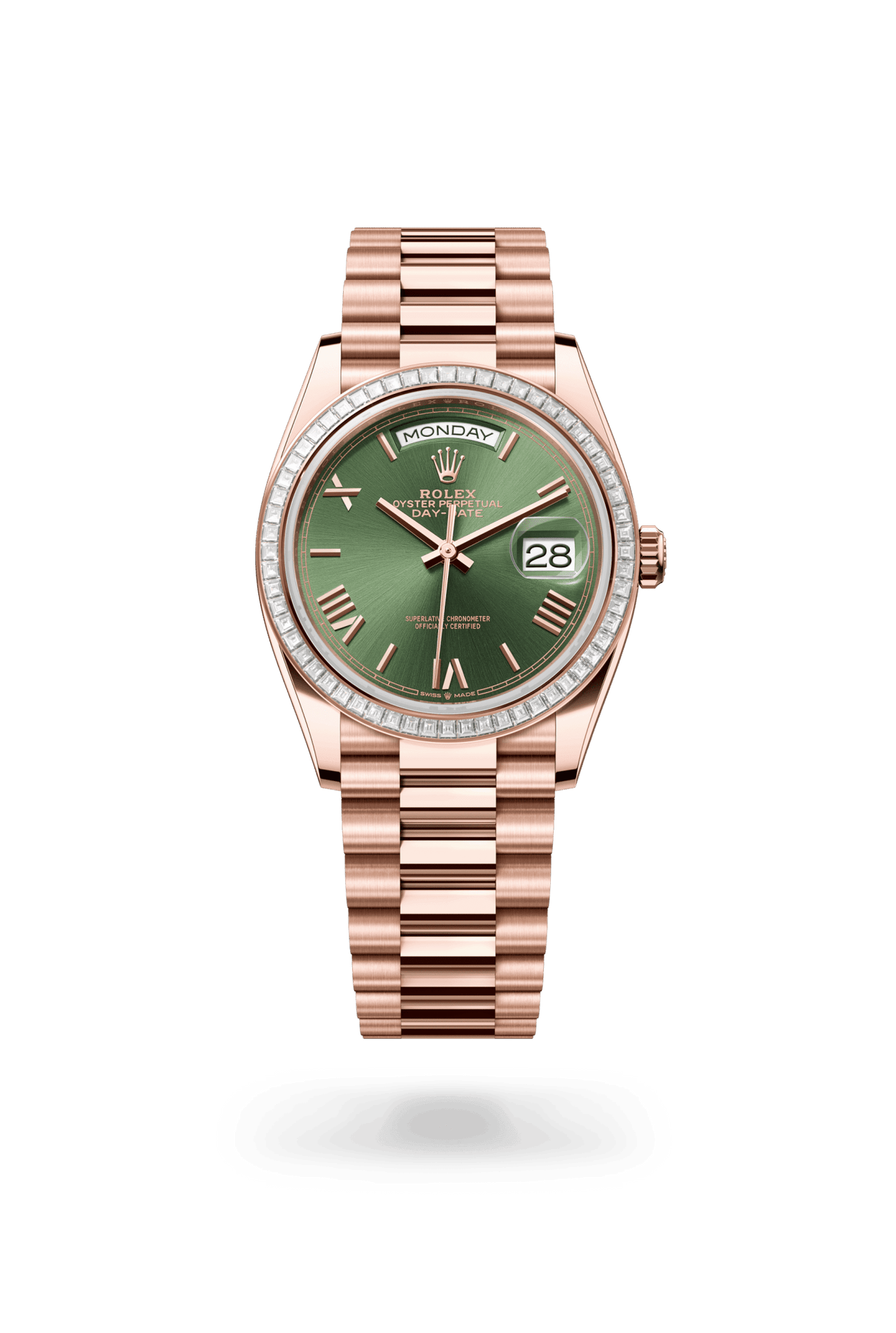 Rolex Day - Date 36 | Olive Green Dial (Ref 128395TBR) - WatchesOff5thWristwatch