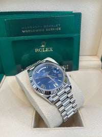 Thumbnail for Rolex Day - Date 40 - Fluted Bezel - Blue Bevelled Roman Dial - 228239 - WatchesOff5thWatch