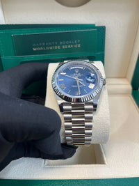 Thumbnail for Rolex Day - Date 40 - Fluted Bezel - Blue Bevelled Roman Dial - 228239 - WatchesOff5thWatch