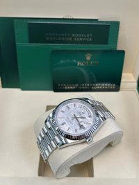 Thumbnail for Rolex Day - Date 40 Platinum White Dial President Day - date 40mm Fluted Bezel 228236 - WatchesOff5thWatch