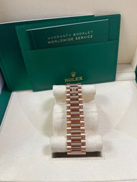 Thumbnail for Rolex Day - Date 40 Rose Gold Green Roman Dial - Fluted Bezel (Ref#228235) - WatchesOff5thWatch