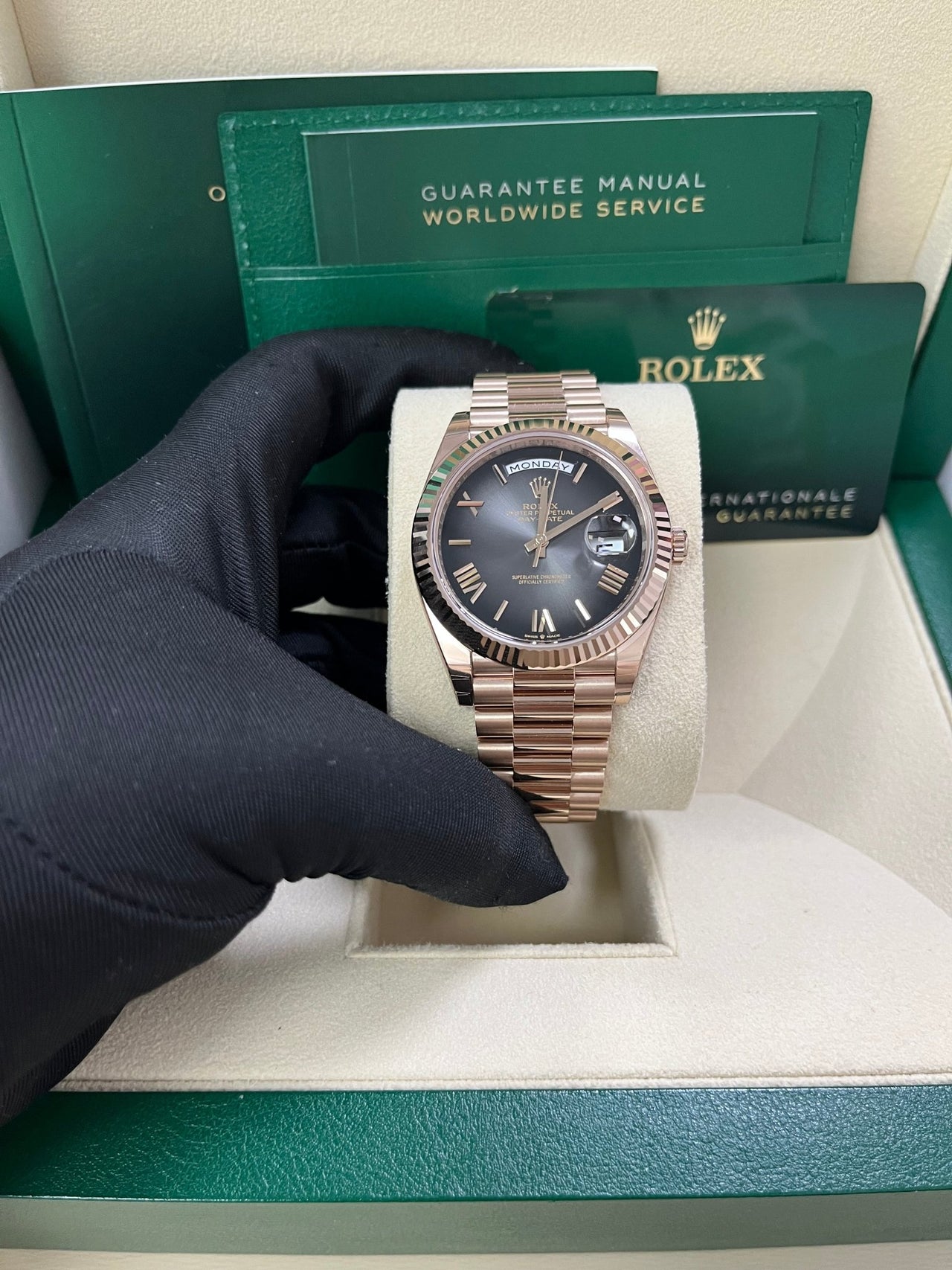 Rolex Day-Date 40 Slate Ombre Roman Dial 228235 - WatchesOff5thWatch