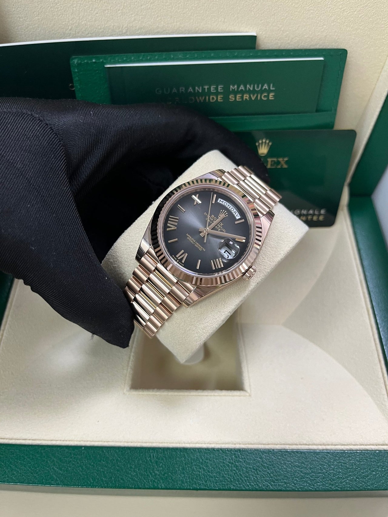 Rolex Day-Date 40 Slate Ombre Roman Dial 228235 - WatchesOff5thWatch