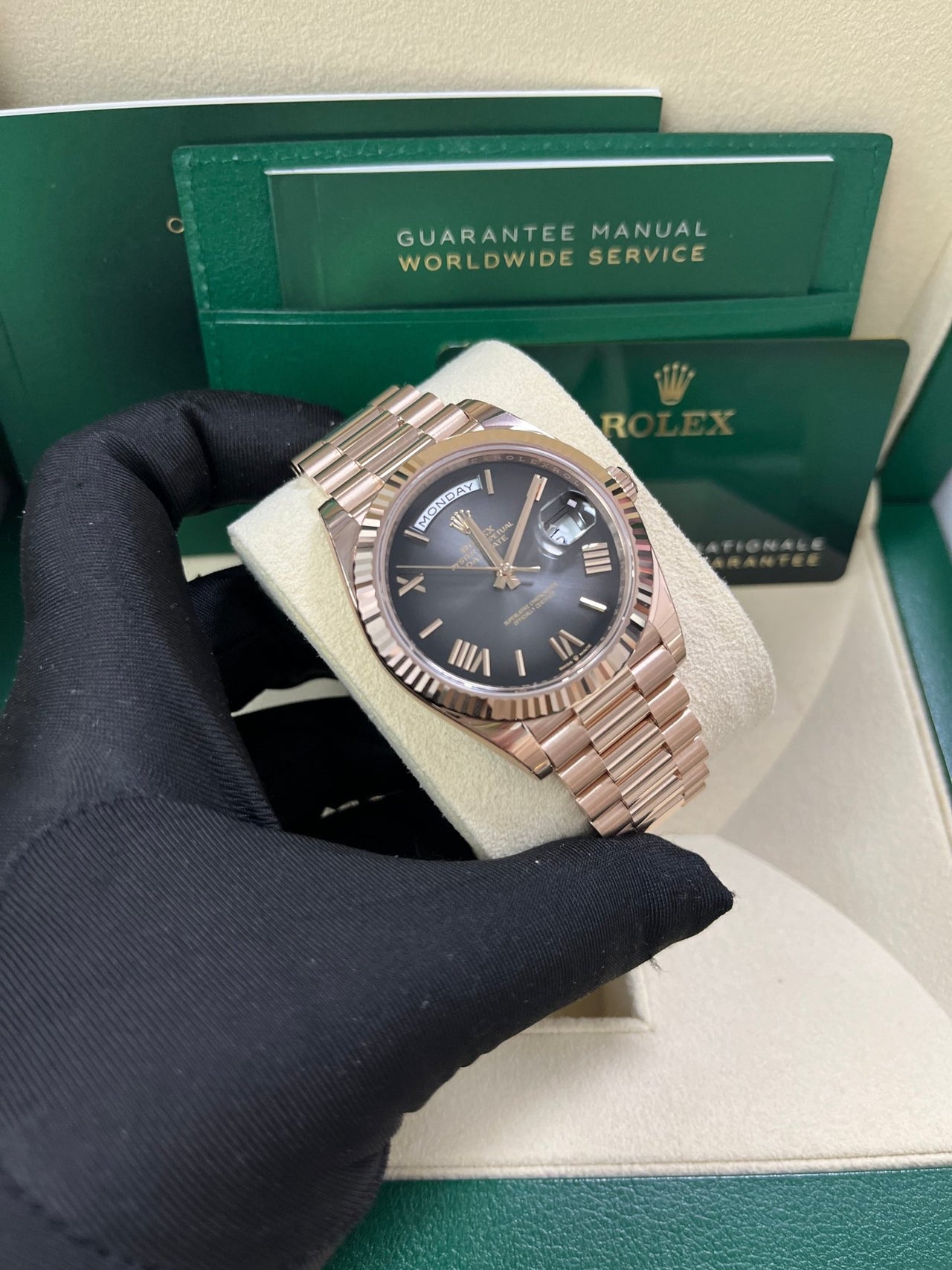 Rolex Day-Date 40 Slate Ombre Roman Dial 228235 - WatchesOff5thWatch