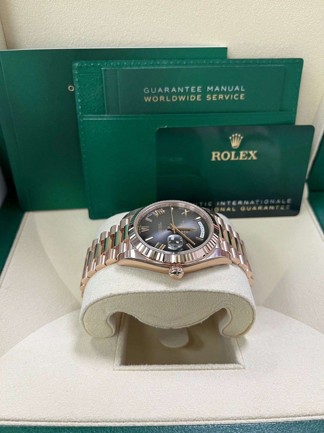 Rolex Day-Date 40 Slate Ombre Roman Dial 228235 - WatchesOff5thWatch