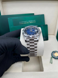 Thumbnail for Rolex Day - Date 40 White Gold Blue Ombré Dial 228239 - WatchesOff5thWatch