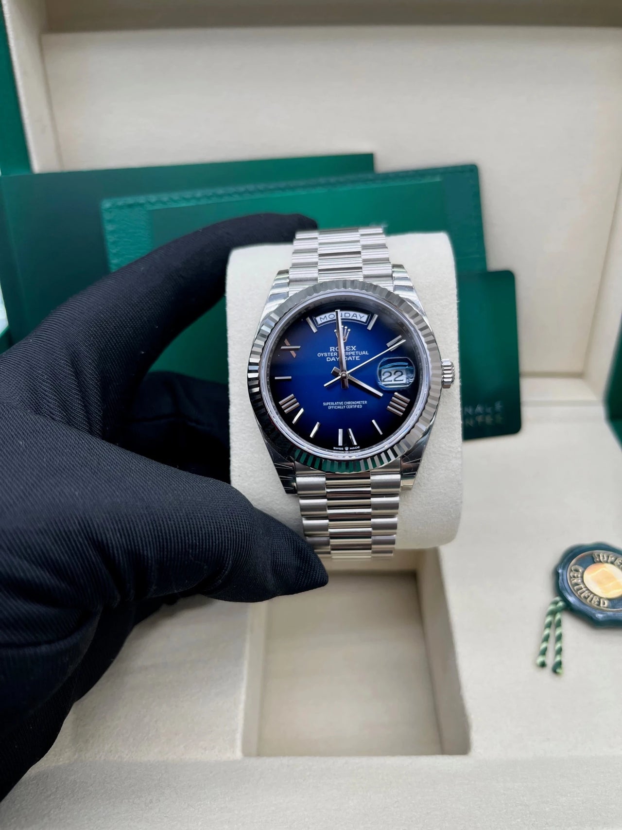 G-RAP【SHAG G】 Rolex Day-Date 40 228239 White Gold Blue Roman Numeral Dial (2025