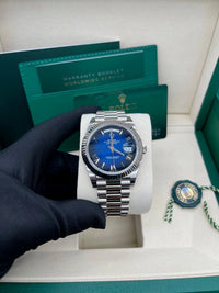 Thumbnail for Rolex Day - Date 40 White Gold Blue Ombré Dial 228239 - WatchesOff5thWatch