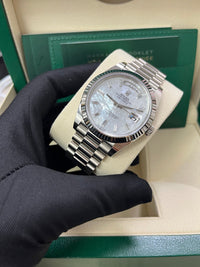 Thumbnail for Rolex Day - Date 40 White Gold Mother of Pearl Diamond Dial 228239 - WatchesOff5th