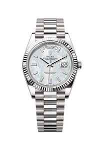 Thumbnail for Rolex Day - Date 40 White Gold Mother of Pearl Diamond Dial 228239 - WatchesOff5thWatch