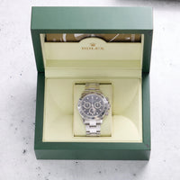 Thumbnail for Rolex Daytona 40mm Stainless Steel Black Dial Tachymeter Bezel Oyster Bracelet (Ref 116520) - WatchesOff5thWatch
