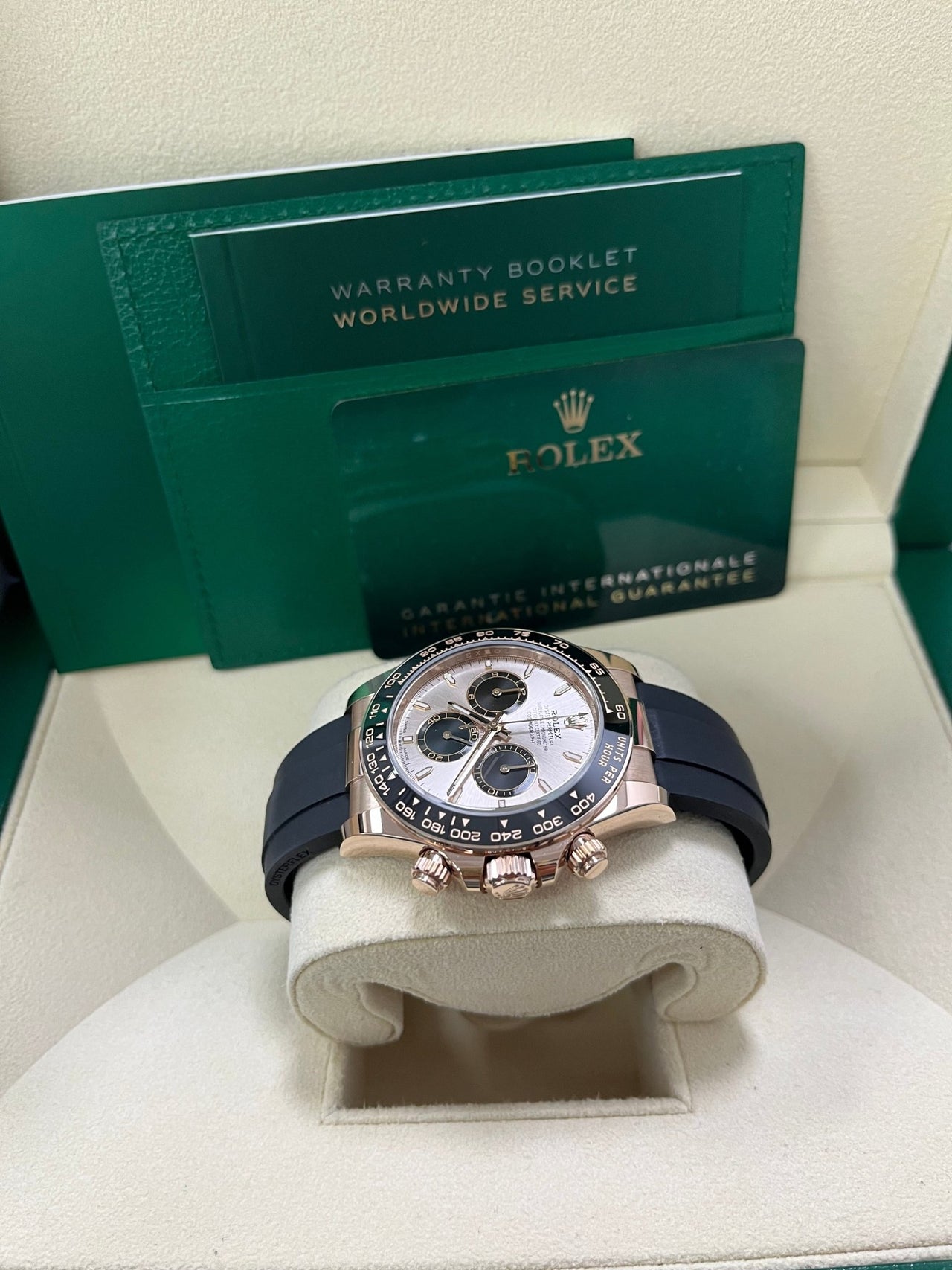 Rolex Daytona Cosmograph Daytona Black Bezel - Sundust And Black Index Dial - Oysterflex Strap 126515ln - WatchesOff5thWatch