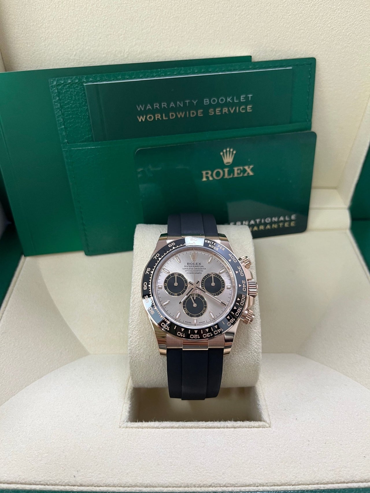 Rolex Daytona Cosmograph Daytona Black Bezel - Sundust And Black Index Dial - Oysterflex Strap 126515ln - WatchesOff5thWatch