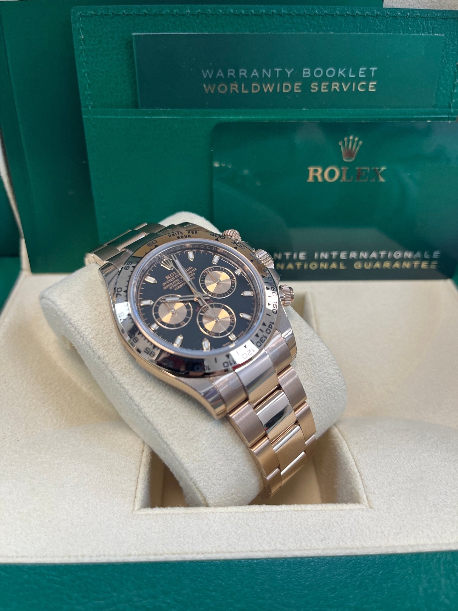 Rolex Daytona Everose Gold Cosmograph/ Black Index Dial (Ref