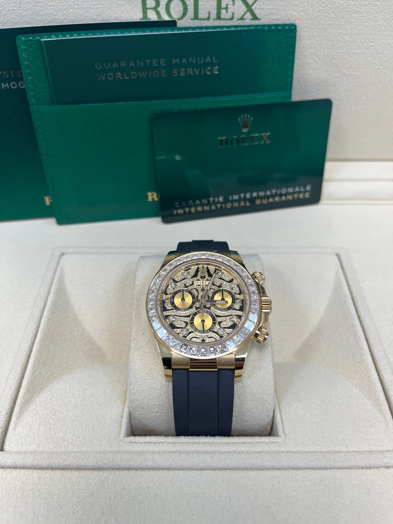 Rolex Daytona "Eye Of The Tiger" Black Oysterflex Strap 116588TBR - WatchesOff5th