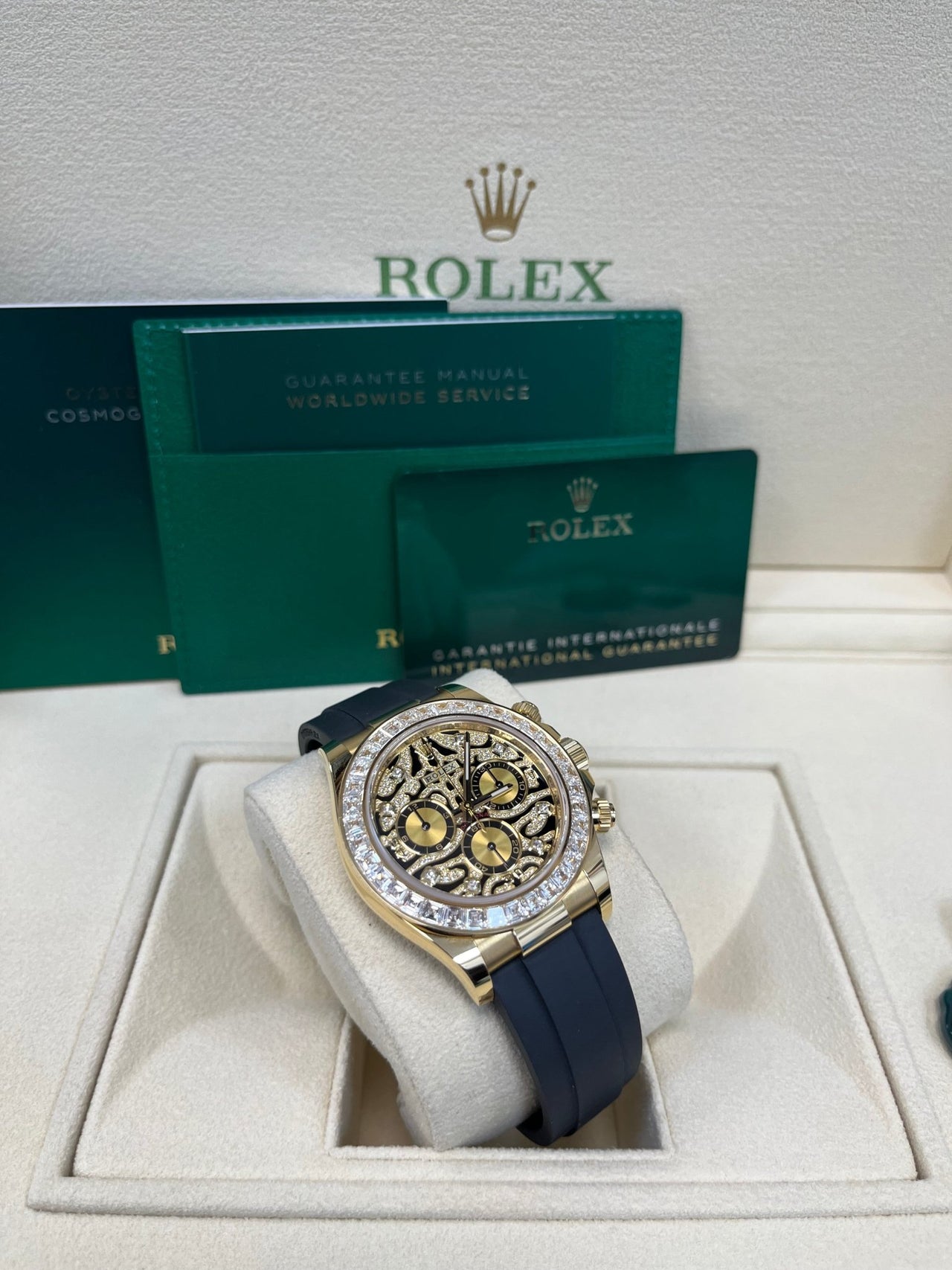 Rolex Daytona "Eye Of The Tiger" Black Oysterflex Strap 116588TBR - WatchesOff5th