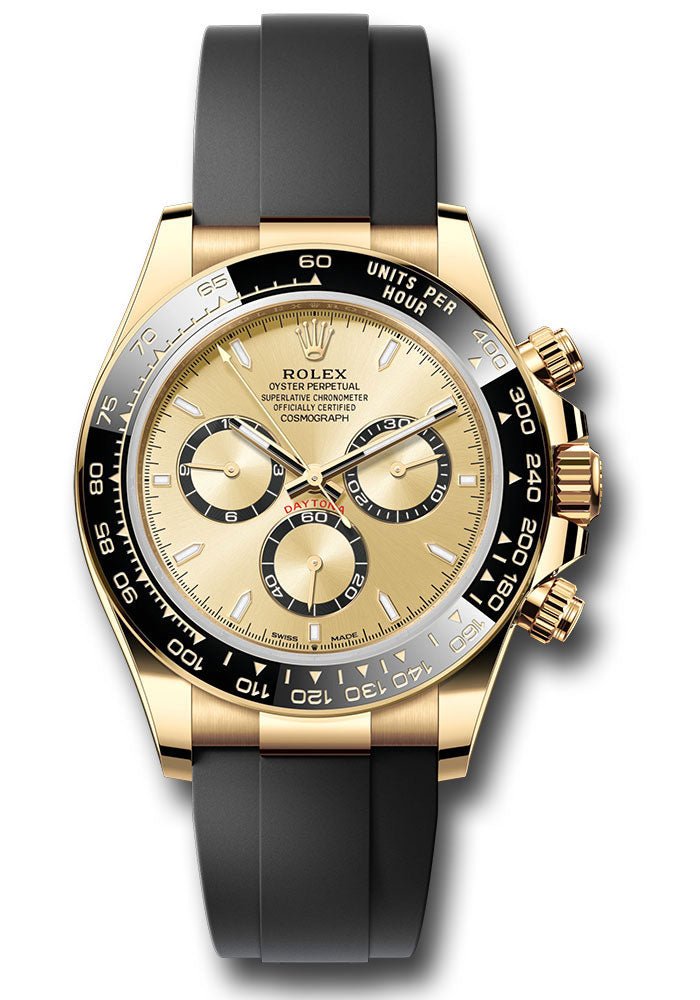 Rolex Daytona NEW RELEASE 2024 Yellow Gold Daytona Oysterflex Champagne Dial 126518ln - WatchesOff5th