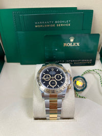 Thumbnail for Rolex Daytona Yellow Gold and Steel Daytona Black Index Dial - Oyster Bracelet 126503 - WatchesOff5thWatch