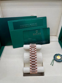Thumbnail for Rolex Everose Gold Day - Date 40 Watch Fluted Bezel White Bevelled Roman Dial 228235 - WatchesOff5th