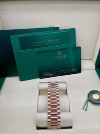 Thumbnail for Rolex Everose Gold Day - Date 40 Watch Fluted Bezel White Bevelled Roman Dial 228235 - WatchesOff5th