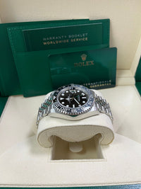 Thumbnail for Rolex GMT - Master II Black Grey Bezel Jubilee Bracelet 126710GRNR - WatchesOff5thWatch