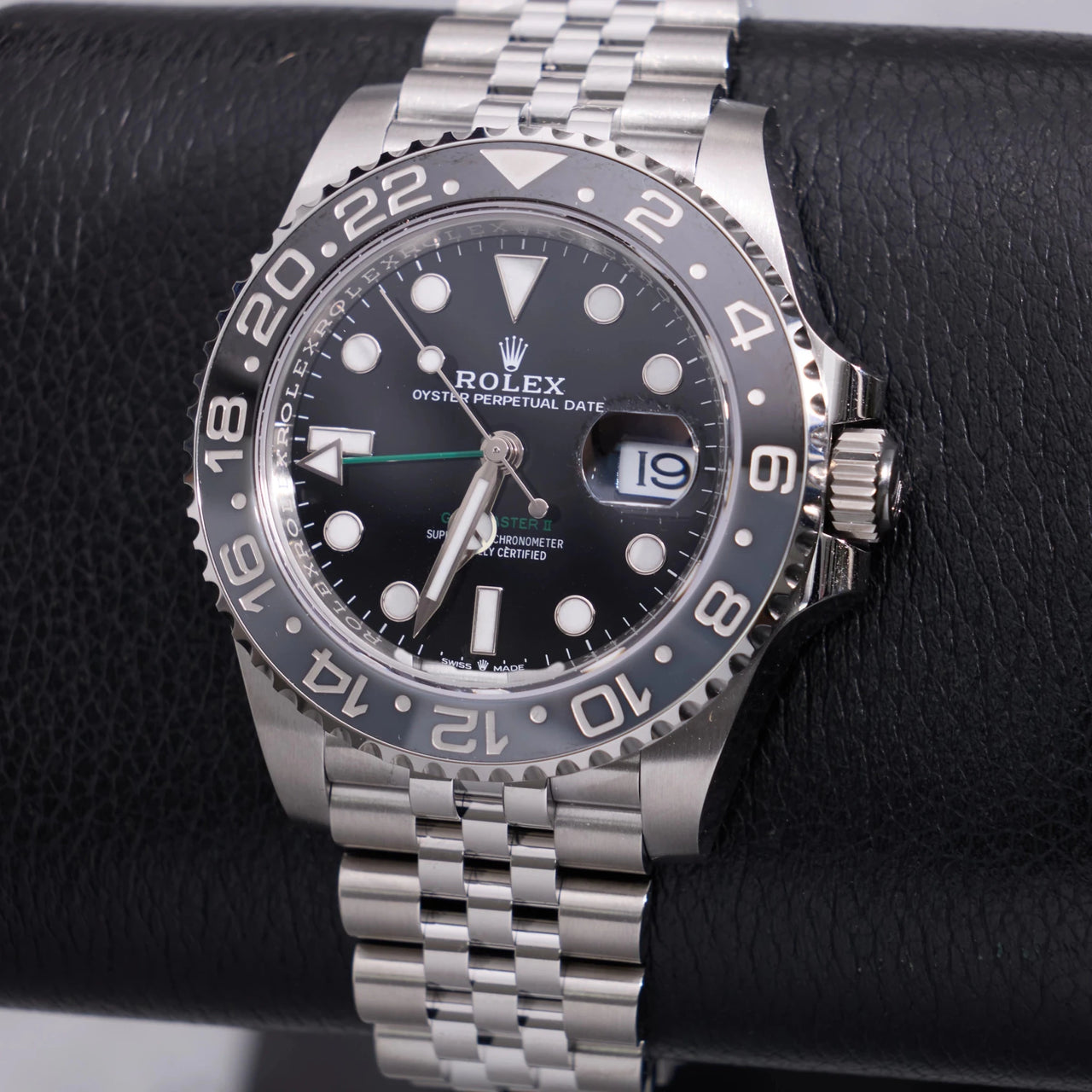 Rolex GMT-Master II Black Grey Bezel Jubilee Bracelet 126710GRNR - WatchesOff5thWatch