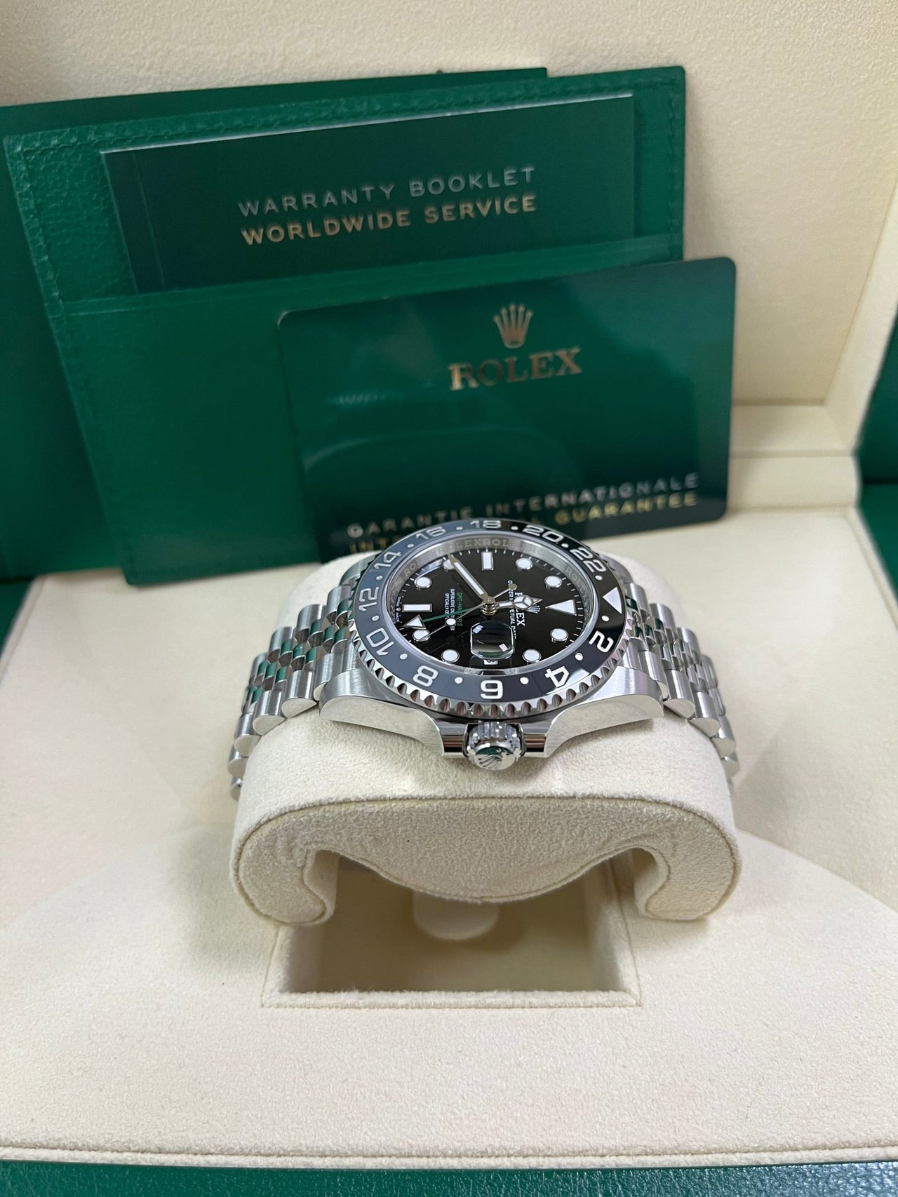 Rolex GMT - Master II Black Grey Bezel Jubilee Bracelet 126710GRNR - WatchesOff5thWatch