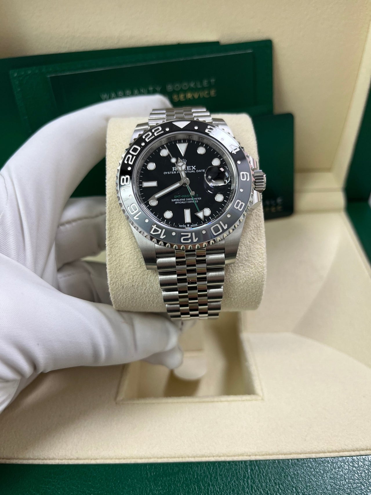 Rolex GMT - Master II Black Grey Bezel Jubilee Bracelet 126710GRNR - WatchesOff5thWatch