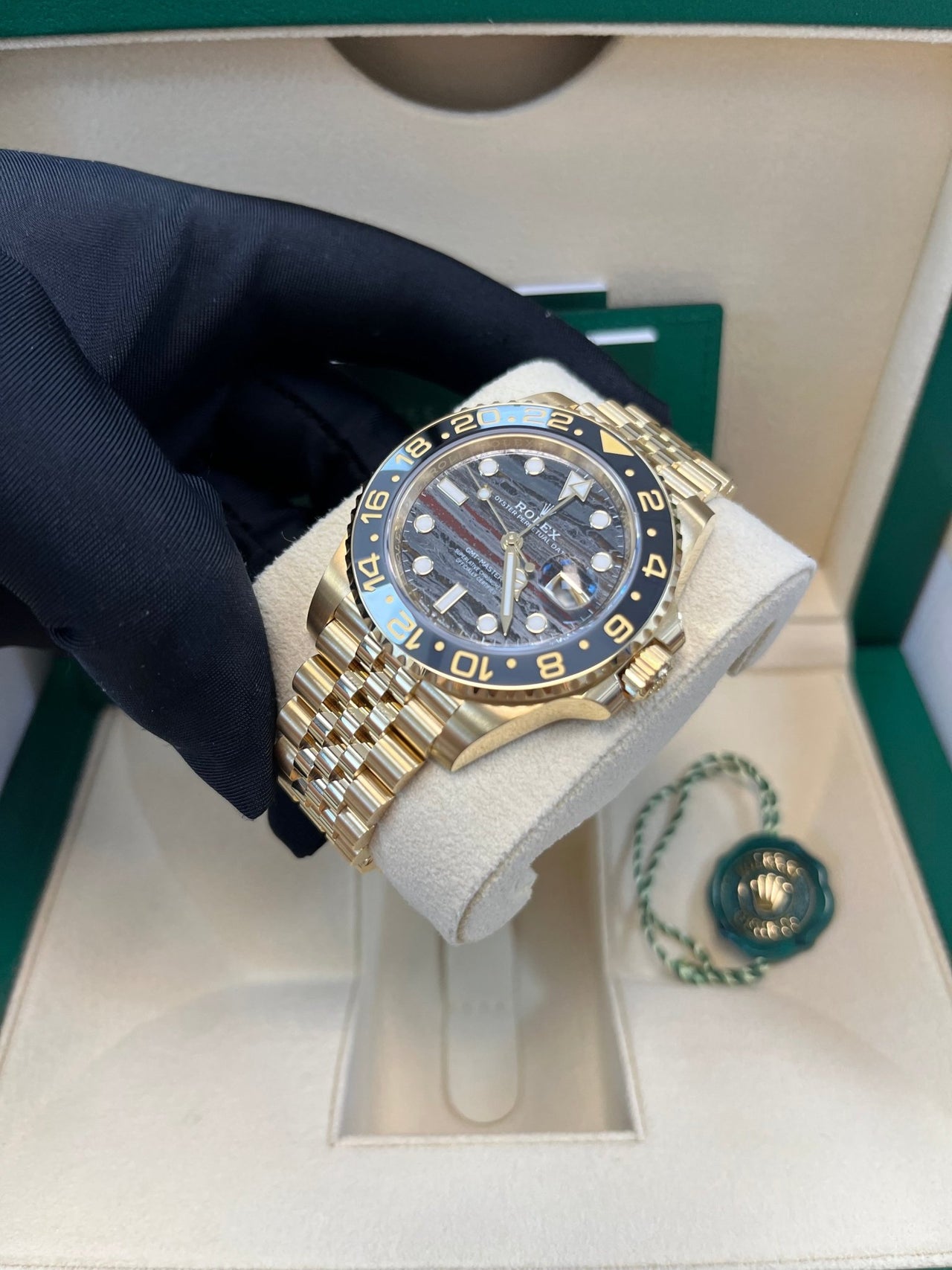 Rolex GMT - Master II New 2025 Release GMT - Master II 126718GRNR Yellow Gold Tiger Iron Dial Jubilee - WatchesOff5th