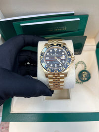 Thumbnail for Rolex GMT - Master II New 2025 Release GMT - Master II 126718GRNR Yellow Gold Tiger Iron Dial Jubilee - WatchesOff5th