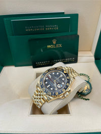Thumbnail for Rolex GMT - Master II New 2025 Release GMT - Master II 126718GRNR Yellow Gold Tiger Iron Dial Jubilee - WatchesOff5th