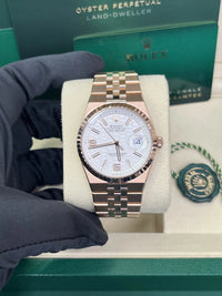 Thumbnail for Rolex Land - Dweller 36 Everose Gold White Honeycomb Dial Ref. 127235 - WatchesOff5thWristwatch