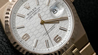 Thumbnail for Rolex Land - Dweller 36 Everose Gold White Honeycomb Dial Ref. 127235 - WatchesOff5thWristwatch
