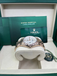 Thumbnail for Rolex Land - Dweller 36 Everose Gold White Honeycomb Dial Ref. 127235 - WatchesOff5thWristwatch