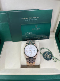 Thumbnail for Rolex Land - Dweller 36 Everose Gold White Honeycomb Dial Ref. 127235 - WatchesOff5thWristwatch