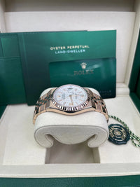 Thumbnail for Rolex Land - Dweller 36 Everose Gold White Honeycomb Dial Ref. 127235 - WatchesOff5thWristwatch