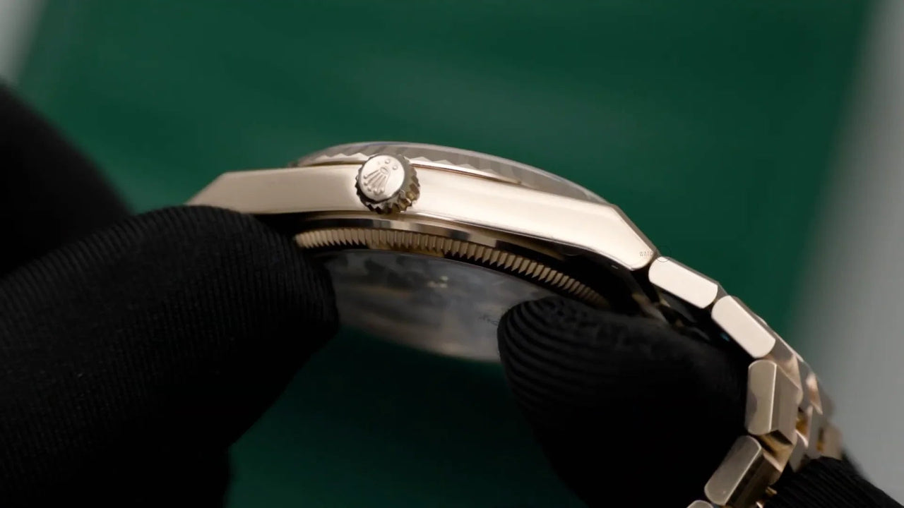 Rolex Land - Dweller 36 Everose Gold White Honeycomb Dial Ref. 127235 - WatchesOff5thWristwatch