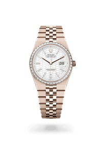 Thumbnail for Rolex Land - Dweller 36 | Intense White Honeycomb with Diamonds Dial (Ref 127285TBR) - WatchesOff5thWristwatch